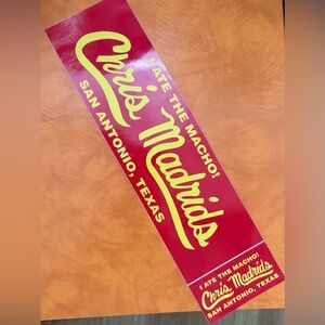 The iconic, Chris Madrids, in San Antonio! Two stickers included.